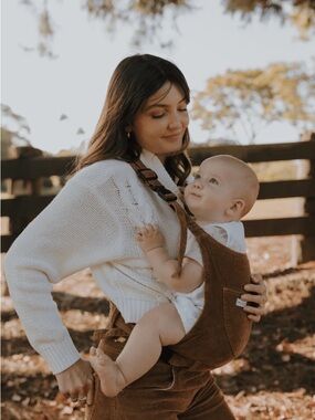 Mumsie “Carmella” Corduroy Overalls for Maternity and Baby Wearing - NWT